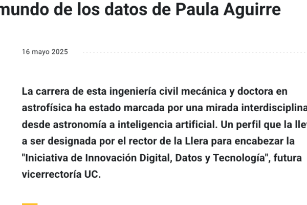 UC | El mundo de los datos de Paula Aguirre